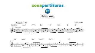 Partitura "Esta vez" Café Tacuba