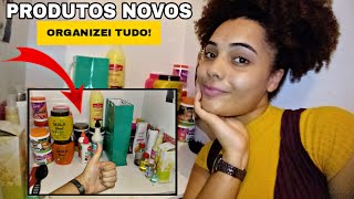 ORGANIZEI MEUS PRODUTOS DE CABELO | COMPREI PRODUTOS NOVOS!! ❤️