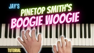 WOW! Boogie Woogie Piano Pinetop Smith's Lick : Beginners Easy Blues Tutorial Music Lesson