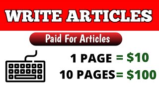 Make $100+ By Simply Writing ARTICLES | Paid For Articles | (Make Money Online)#makemoneyonline