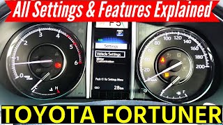 All Settings of Toyota Fortuner & Legender 2024 | Multi Information Display MID Functions & Messages