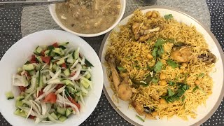 My daily routine from breakfast to lunch || Chicken & Chickpea Pulao ||