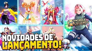 𝗡𝗢𝗩𝗜𝗗𝗔𝗗𝗘𝗦 𝗗𝗘 𝗟𝗔𝗡𝗖̧𝗔𝗠𝗘𝗡𝗧𝗢! NOVA HERÓINA SKIN DA SAKURA! NOVAS SKINS! MOBILE LEGENDS