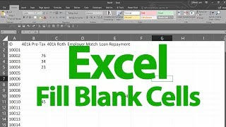 How to Fill Blank Cells in Excel