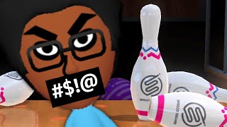 cursing out a bowling pin in switch sports