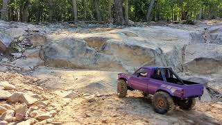 Grape Ape on the rocks in Uwharrie