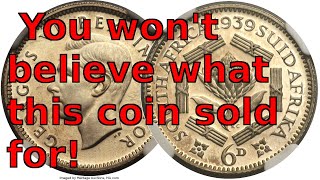 You won't believe what this South African 6 pence sold for!