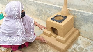 How to make Mud Stove । Primitive Technology Oven & Chulha। Mitti ka Chulha banane ka tarika#viral