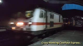 [ERFC] Madly Honking Monster || Howrah WAP7 Headed Coalfield Express Raw Blast At Balarambati..