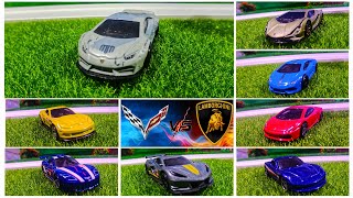 Epic Hot Wheels Racing on CustomTrack | Lamborghini vs. Corvette Showdown