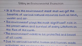 Essay on Environmental Protection printed handwriting #handwriting #video #shyamwriting