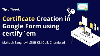 Google Form : Certify`EM Add on