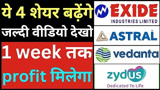 exide industries share latest news today | vedanta share news today | astral ltd share news today