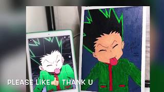 Gon Freecss(hunterXhunter)-acrylic painting timelapse