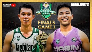 TAGBILARAN CITY VS MABINI FINALS GAME 3 HIGHLIGHTS | GOVERNOR’S CUP SEASON 2 SR.DIVISION