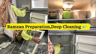 Easy steps for Ramzan Preparation | Pre Ramzan Preparation,How to deep clean Fridge before Ramzan🌙