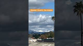 Snow in the foothills of Orange County, California