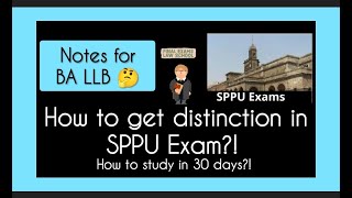 BA LLB NOTES SPPU | SCORE DISTINCTION | TIPS & TRICKS