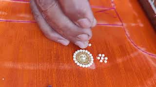 making of butie on baby boy sherwani part-1