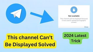 This Channel cannot be displayed as it was used to error fixed