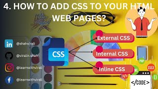 Episode 4  Stunning Web Design: Mastering CSS for Your HTML Pages! #external #internal #inline #css