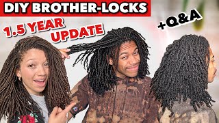 Brother's DIY Microlocs UPDATE | PART 1| 1.5 YEARS with BROTHERLOCKS | Q&A | Interlock Method