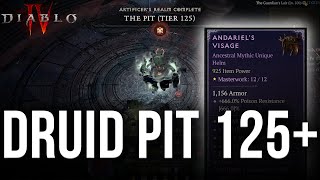 EASY PIT 125 - DRUID Diablo 4 Season 5 | BEST HUMAN DRUID BUILD