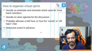 Akademy 2020 - Bhushan Shah - Virtual Sprints