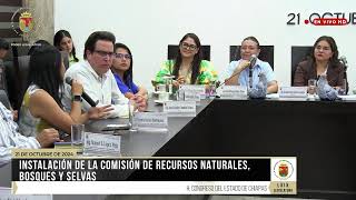 Transmisión en Vivo. Instalación de la Comisión de Recursos Naturales, Bosques y Selvas.