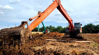 Level Tapak Badan Jalan‼️Excavator Long Arm Hitachi @MTExcavator