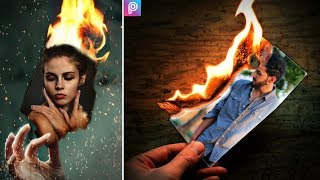 PicsArt Tutorial | Burning Photo Manipulation 2018 | Shahzaibs Edits