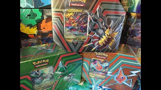 Pokemon Hidden Potential Tin case opening part 1 - opening 3 tins - Giratina, Gallade, Rotom