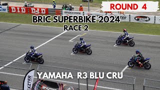 YAMAHA R3 BLU CRU |  RACE 2  |  BRIC SUPERBIKE 2024  |  ROUND 4  |  FANCAM