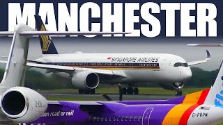 LUNCHTIME RUSH: Manchester Airport Plane Spotting (B747, B787, B757, A380, A330, BAE146) incl. ATC