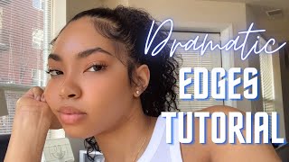 DRAMATIC EDGES TUTORIAL || NATURAL HAIR || HAYLEY GABRIELLE