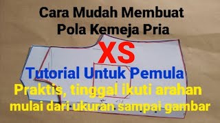 Cara Membuat Pola Kemeja Pria Ukuran XS