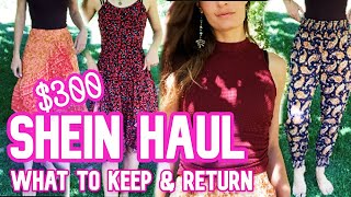 Huge $300 SHEIN 2022 try on haul! summer fashion style review boho feminine outfits