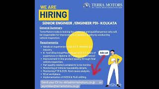 For MECHANICAL & ELECTRICAL ENGINEERING  ( DIPLOMA AND B. TECH ELIGIBLE) KOLKATA.