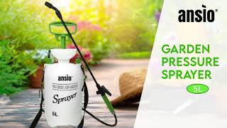 ANSIO Garden Sprayer 5 litre Pressure Sprayer Pump Action Weed KillerWater Pump Sprayer Ideal with P