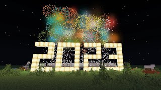 Contagem regressiva para o ano nova! 2023 com fogos no Minecraft ao vivo