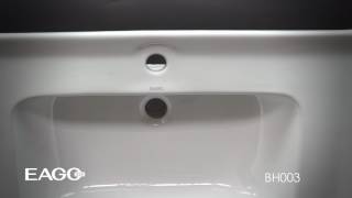 BH003 White Ceramic 32"x19" Rectangular Drop In Sink by EAGO