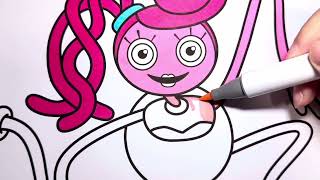 Coloring Mummy Long Legs | kids fun coloring page