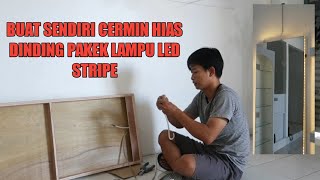 Cermin hias dinding lampu led