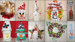 10 Easy Christmas Decoration craft ideas 🎄from Waste Materials step by step /DIY♻️