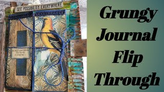 Flip Through Of My Grungy Spring Journal