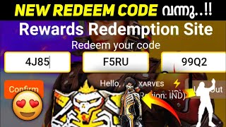 FREE FIRE NEW REDEEM CODE FREE FIRE MALAYALAM🥳| FREE EVO BUNDLE &GLOOWALL SKIN✨️ | FF MALAYALAM🔥