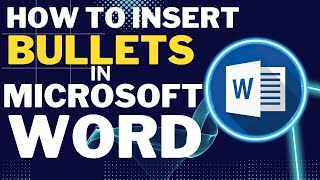 How to Insert Bullets in Word (bullets in word)