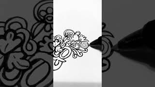 How to Draw and Tangle Flowers and Swirl Doodle Art