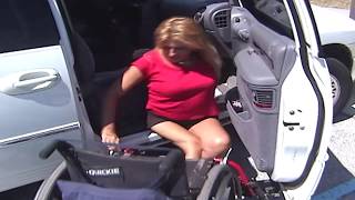 crutchman 41 -paraplegic woman, transfers, leg show, crawling and more