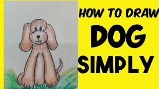 HOW TO DRAW A DOG FOR KIDS  #2022  #easydrawing